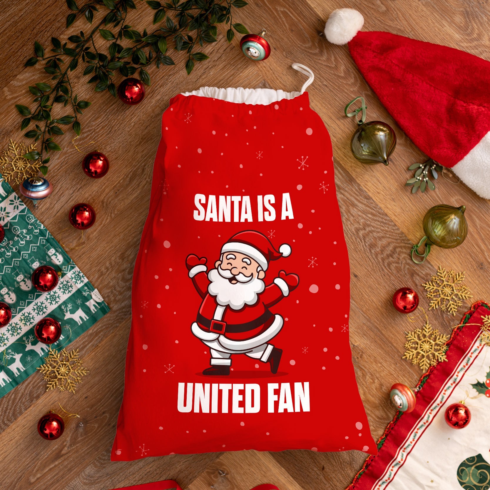 Santa is a United Fan - Santa Sack