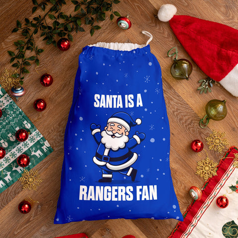 Santa is a Rangers Fan - Santa Sack