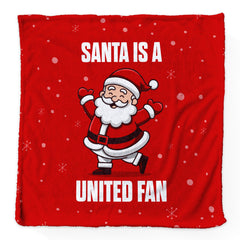 Santa is a United Fan - Luxury Fleece Blanket 150cm X 150cm