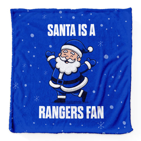 Santa is a Rangers Fan - Luxury Fleece Blanket 150cm X 150cm