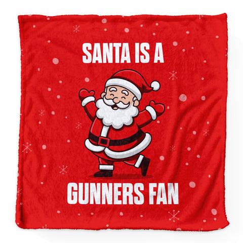 Santa is a Gooners Fan - Luxury Fleece Blanket 150cm X 150cm