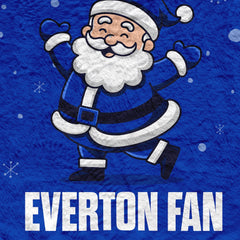 Santa is a Everton Fan - Luxury Fleece Blanket 150cm X 150cm
