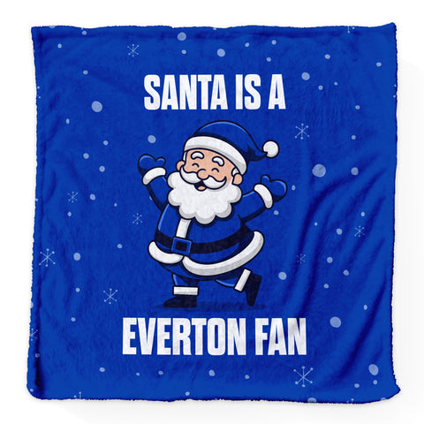 Santa is a Everton Fan - Luxury Fleece Blanket 150cm X 150cm