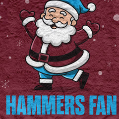 Santa is a Hammers Fan - Luxury Fleece Blanket 150cm X 150cm