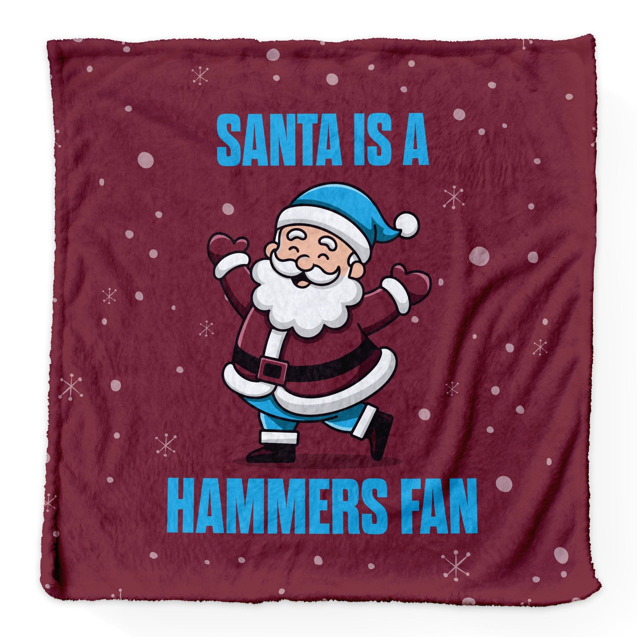 Santa is a Hammers Fan - Luxury Fleece Blanket 150cm X 150cm