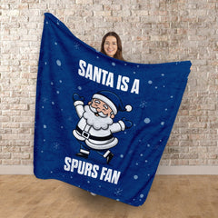 Santa is a Spurs Fan - Luxury Fleece Blanket 150cm X 150cm