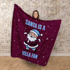 Santa is a Villa Fan - Luxury Fleece Blanket 150cm X 150cm