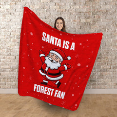 Santa is a Forest Fan - Luxury Fleece Blanket 150cm X 150cm