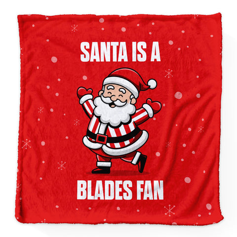 Santa is a Blades Fan - Luxury Fleece Blanket 150cm X 150cm