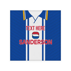 Wednesday 1995 Home Shirt - Personalised Drink Coaster - Square Or Circle