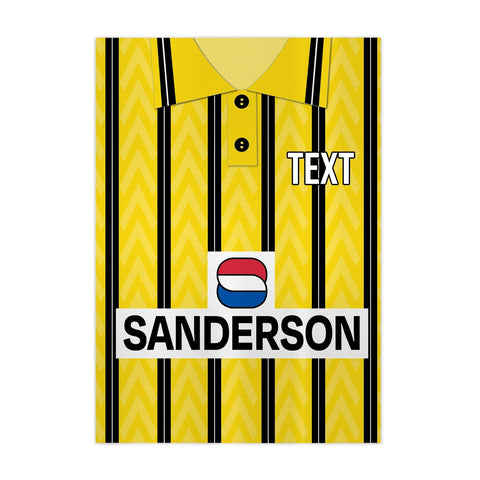 Wednesday 1992 Away Retro Shirt - A4 Personalised Metal Sign Plaque - Frame Options Available
