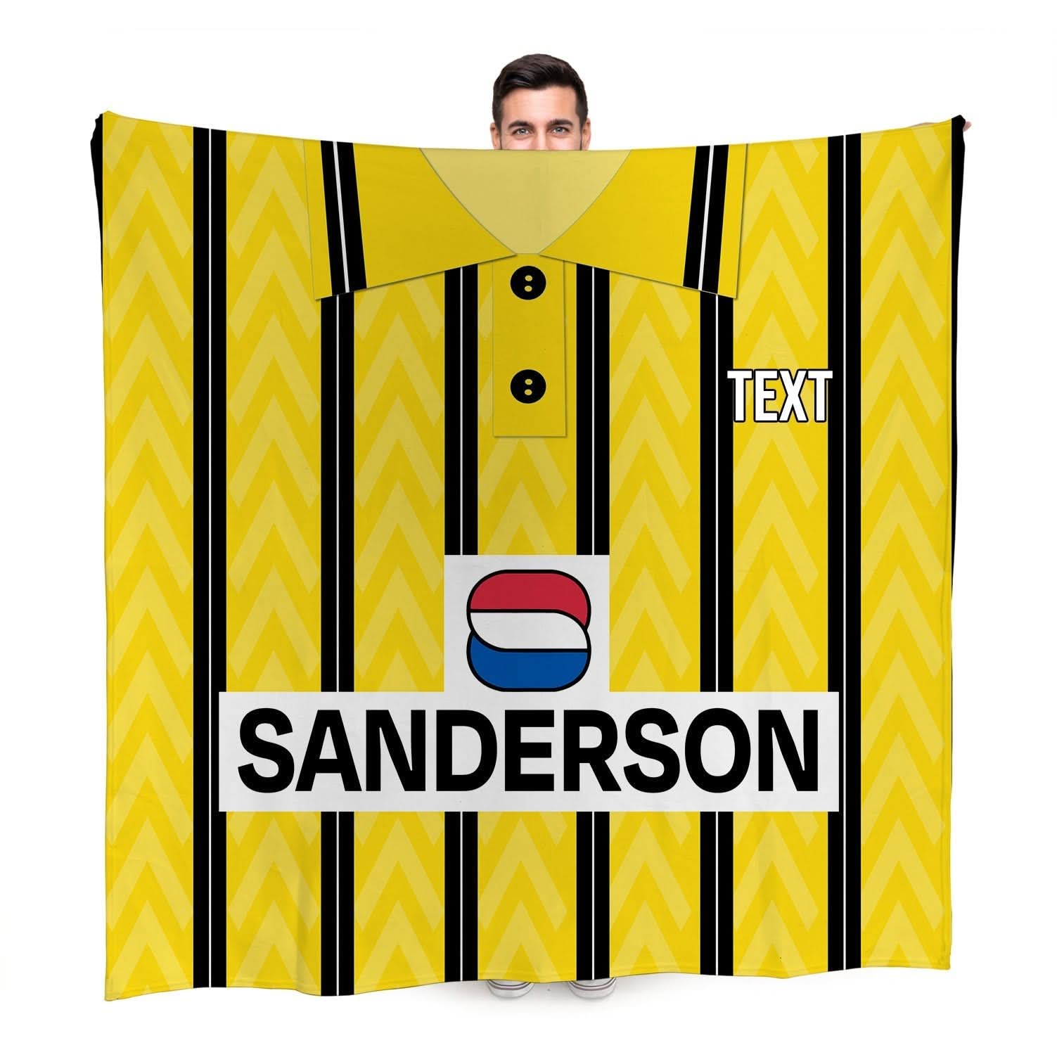 Wednesday 1992 Away Shirt - Personalised Retro Fleece Blanket 150cm X 150cm