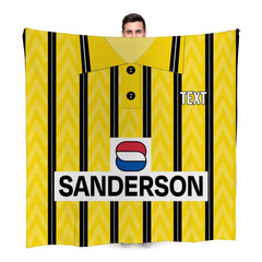 Wednesday 1992 Away Shirt - Personalised Retro Fleece Blanket 150cm X 150cm