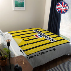 Wednesday 1992 Away Shirt - Personalised Retro Fleece Blanket 150cm X 150cm