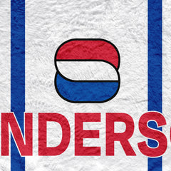 Wednesday 1995 Home Shirt - Personalised Retro Fleece Blanket 150cm X 150cm