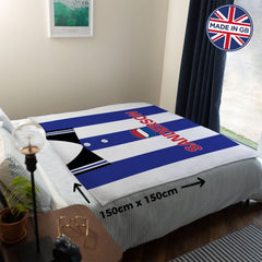 Wednesday 1997 Home Shirt - Personalised Retro Fleece Blanket 150cm X 150cm