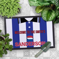 Wednesday 1997 Home Shirt - Personalised Retro Door Mat - 60cm x 40cm