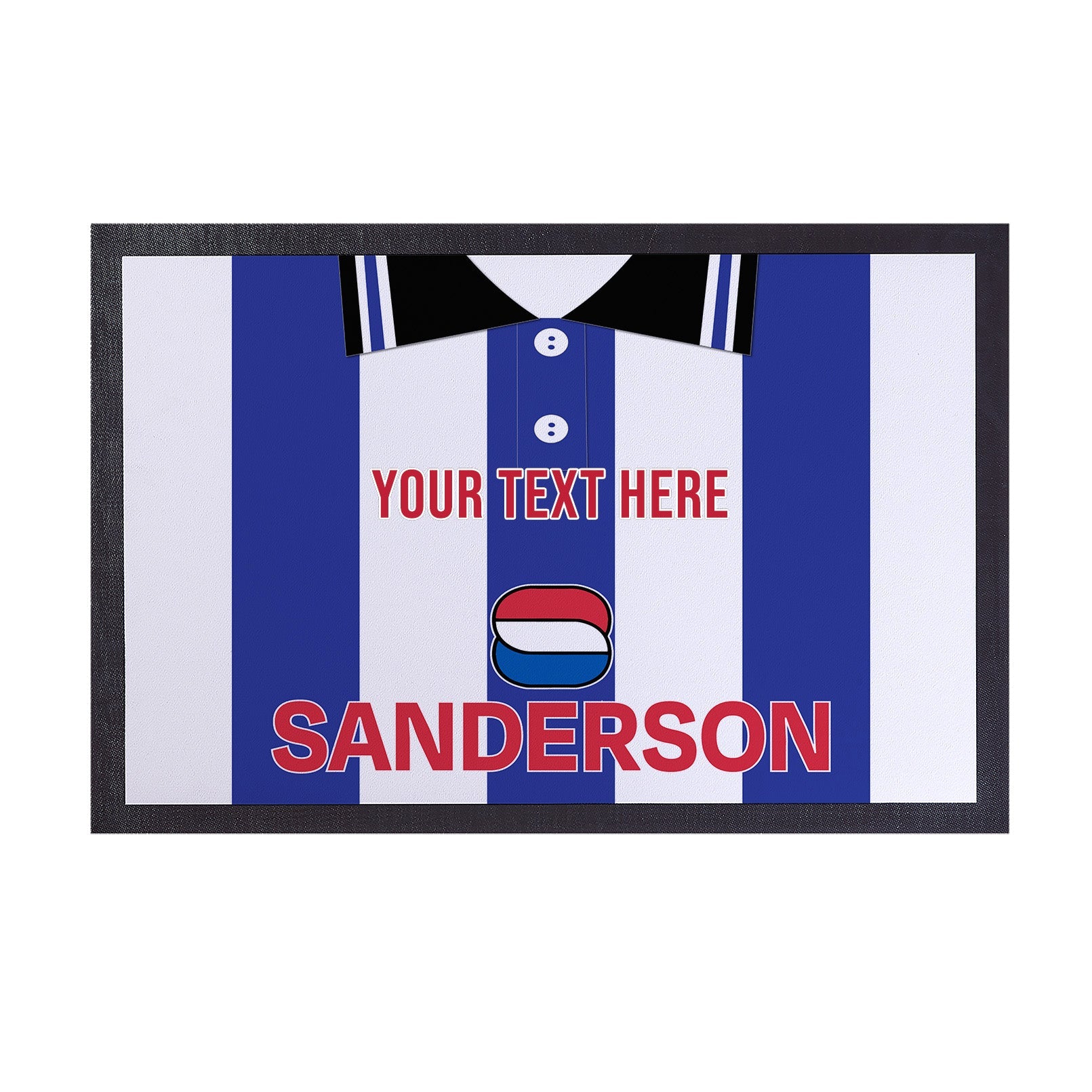 Wednesday 1997 Home Shirt - Personalised Retro Door Mat - 60cm x 40cm