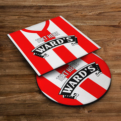 Sheffield 1990 Home Shirt - Personalised Drink Coaster - Square Or Circle