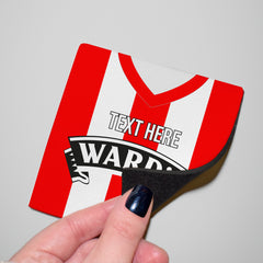 Sheffield 1990 Home Shirt - Personalised Drink Coaster - Square Or Circle