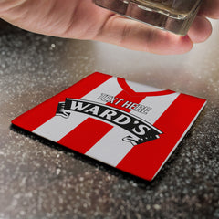 Sheffield 1990 Home Shirt - Personalised Drink Coaster - Square Or Circle