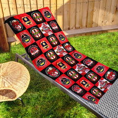Sheffield - Football Legends - Microfibre Beach Towel - 150cm x 75cm