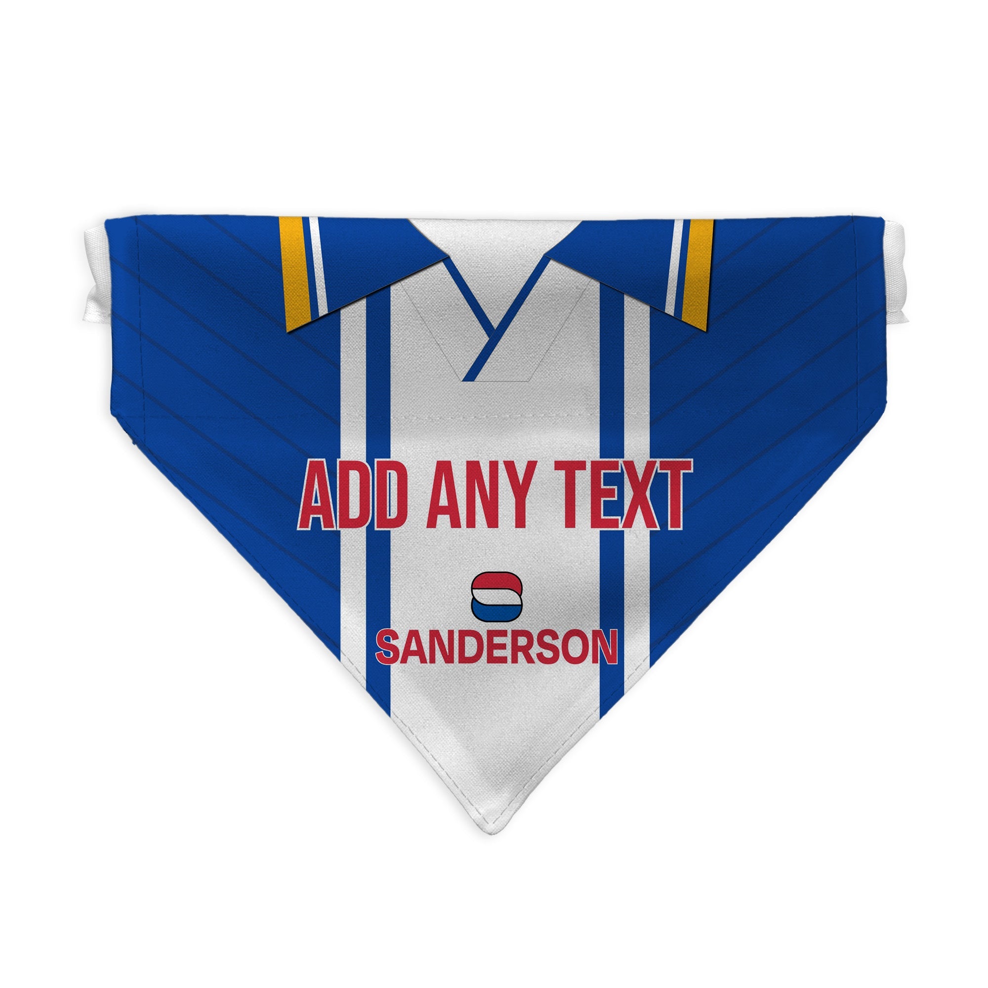 Wednesday 1995 Home Shirt - Personalised Pet Bandana - 4 Sizes