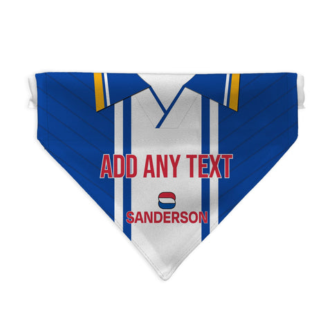 Wednesday 1995 Home Shirt - Personalised Pet Bandana - 4 Sizes