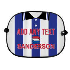 Wednesday 1997 Home Shirt - Personalised Retro Football Car Sun Shade - Set of 2