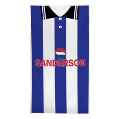 Wednesday 1997 Home Shirt - Personalised Lightweight, Microfibre Retro Beach Towel - 150cm x 75cm