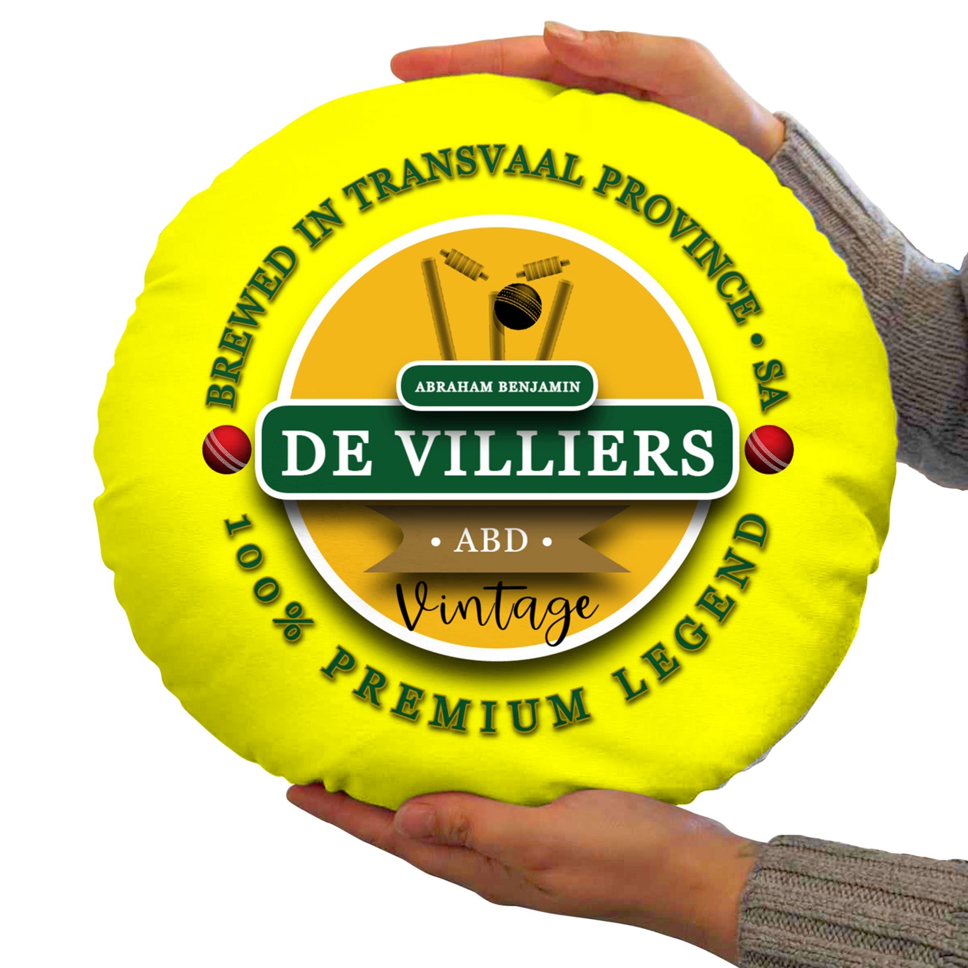 South Africa De Villiers  - Legend Collection - Circle Cushion 14inch