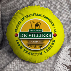 South Africa De Villiers  - Legend Collection - Circle Cushion 14inch