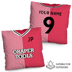 Southampton - 1987 Home Shirt - 45cm or 61cm Showerproof Outdoor Retro Cushion