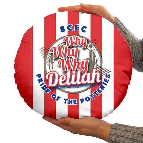 Stoke Delilah_- Football Legends - Circle Cushion 14inch