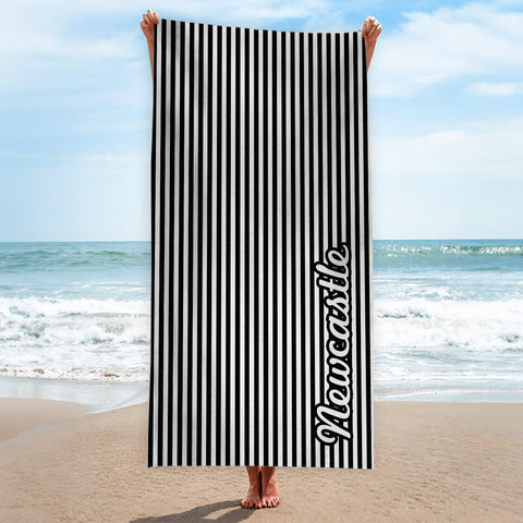 Newcastle - Stripes - Microfibre Retro Beach Towel - 150cm x 75cm