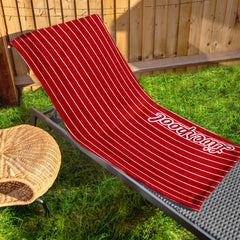 Liverpool - Stripes - Microfibre Retro Beach Towel - 150cm x 75cm