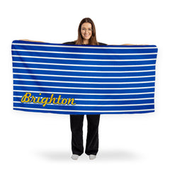 Brighton - Stripes - Microfibre Retro Beach Towel - 150cm x 75cm