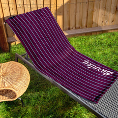 Burnley - Stripes - Microfibre Retro Beach Towel - 150cm x 75cm