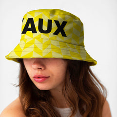 Sunderland 1990 Away Bucket Hat on woman's head