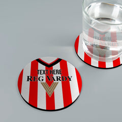 Sunderland 2001 Home Shirt - Personalised Drink Coaster - Square Or Circle