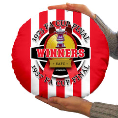 Sunderland FA Cup - Football Legends - Circle Cushion 14inch