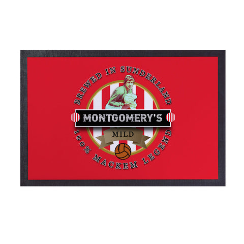 Sunderland Montgomery  - Football Legends - Door Mat -60cm X 40cm