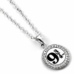Harry Potter Sterling Silver 9 & 3 Quarters Crystal Necklace