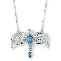 Harry Potter Sterling Silver Diadem Crystal Necklace