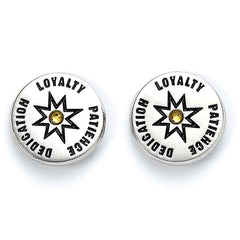 Harry Potter Silver Plated Hufflepuff Stud Earring Set