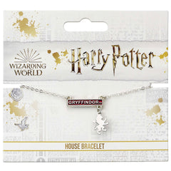 Harry Potter Silver Plated Gryffindor Bar Bracelet