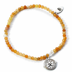 Harry Potter Stone Bracelet With Sterling Silver Time Turner Charm