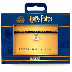 Harry Potter Stone Bracelet With Sterling Silver Deathly Hallows Charm