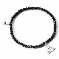Harry Potter Stone Bracelet With Sterling Silver Deathly Hallows Charm