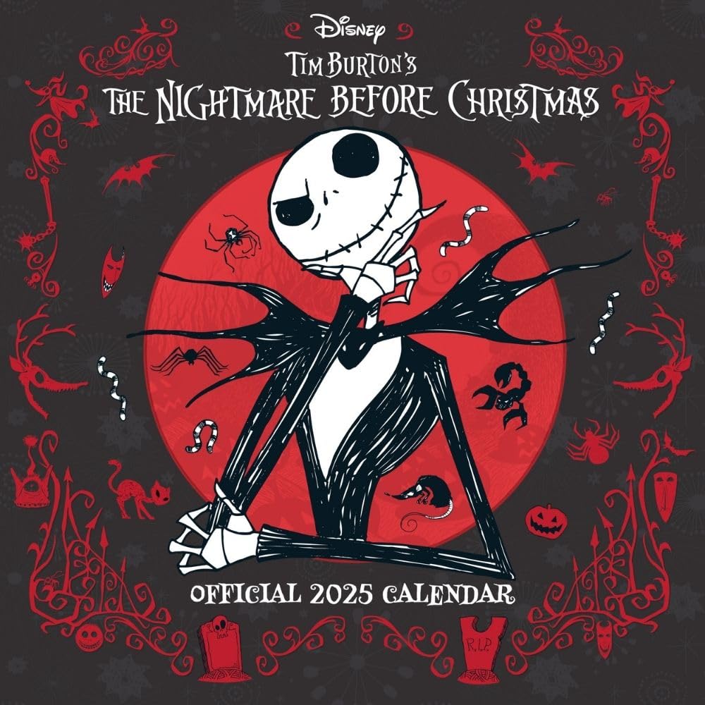 The Nightmare Before Christmas Square Calendar 2025